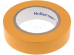 Изолирбанд HTAPE-FLX-15OR Лента: електроизолационна; W:15mm; L:10m; D:0,15mm; 200%; max.90°C